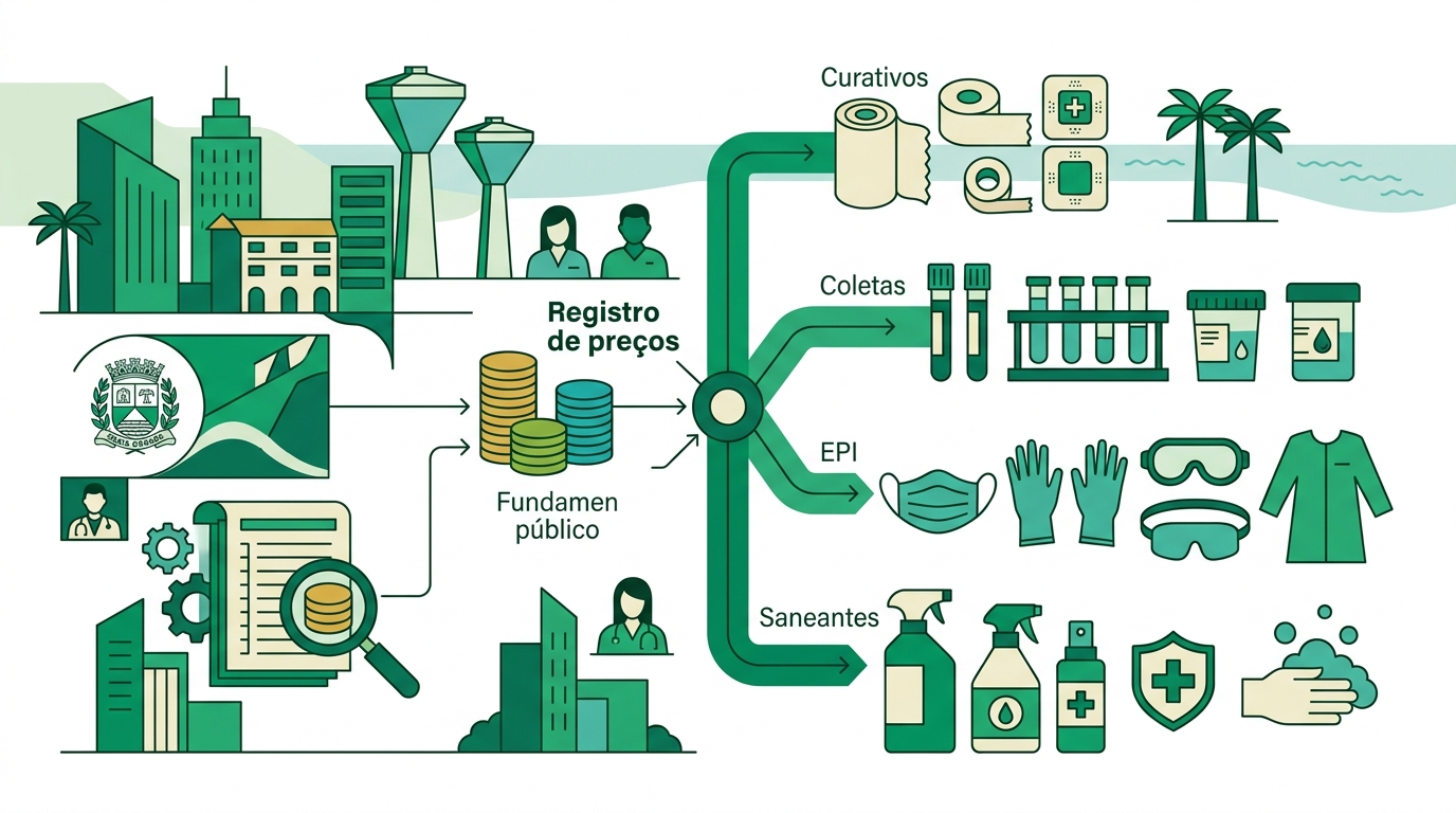 Registro de preços para aquisição de materiais de enfermagem família ii - curativos, coletas, epi e saneantes